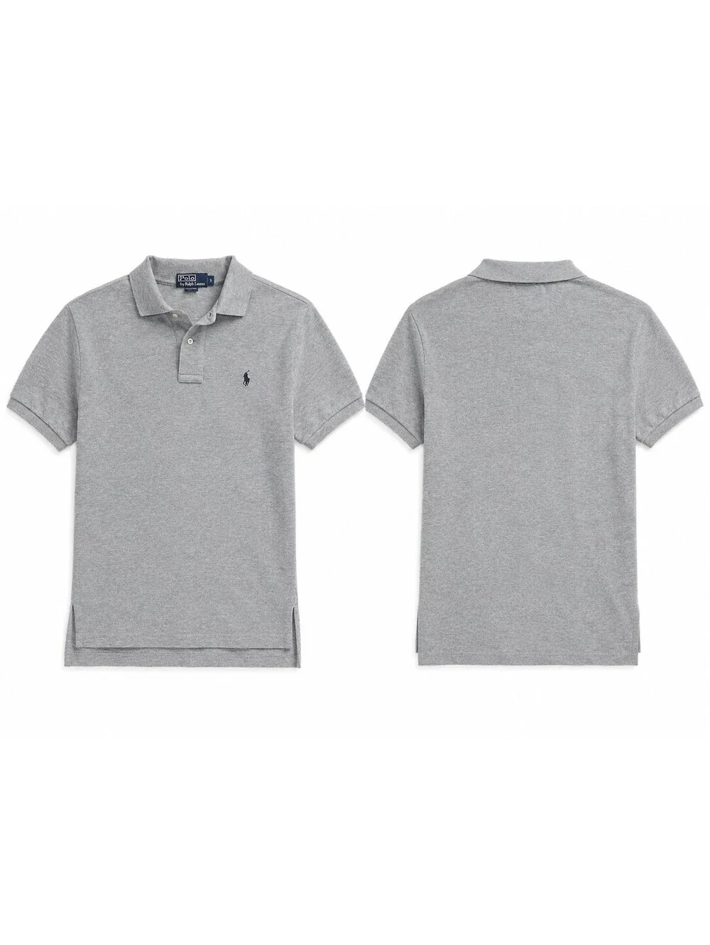 Polo Ralph Lauren Cotton Gray Mesh Classic-Fit Polo Shirt Imported Cotton Small